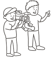 動画撮影中のイラスト